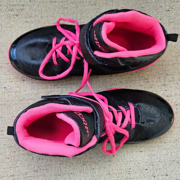 BCG Girl Shoe Black Pink Sneaker Mid Top Athlete Jogger Size 4.5 Kids - Picture 9 of 10